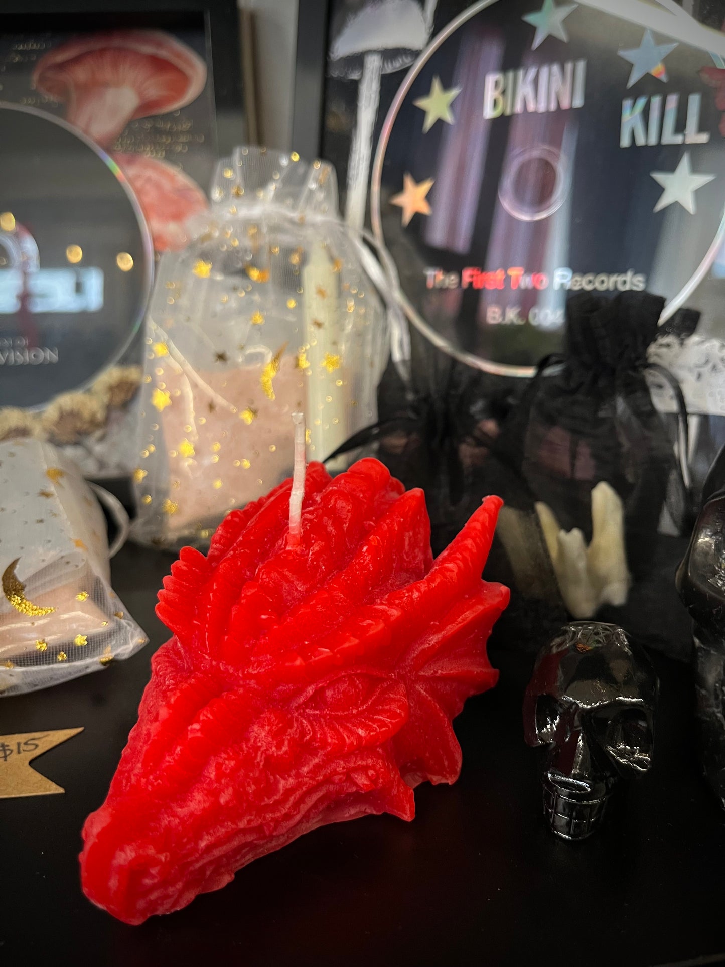 Red Dragon Head Candle
