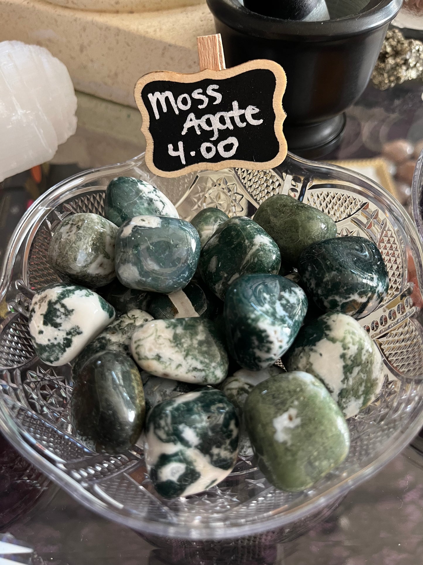 Moss Agate Tumbles