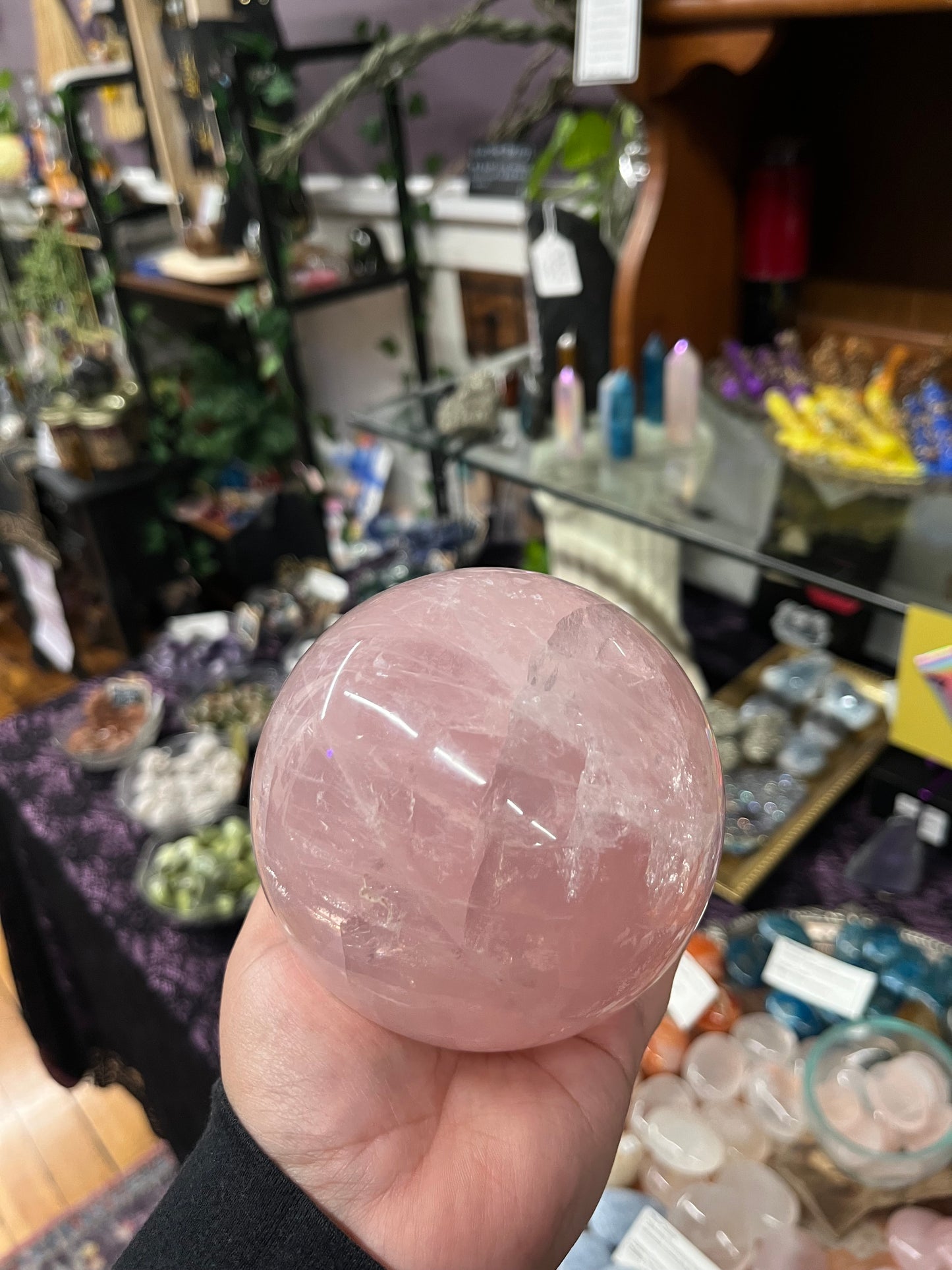 Large Rose Quartz Sphere-A1