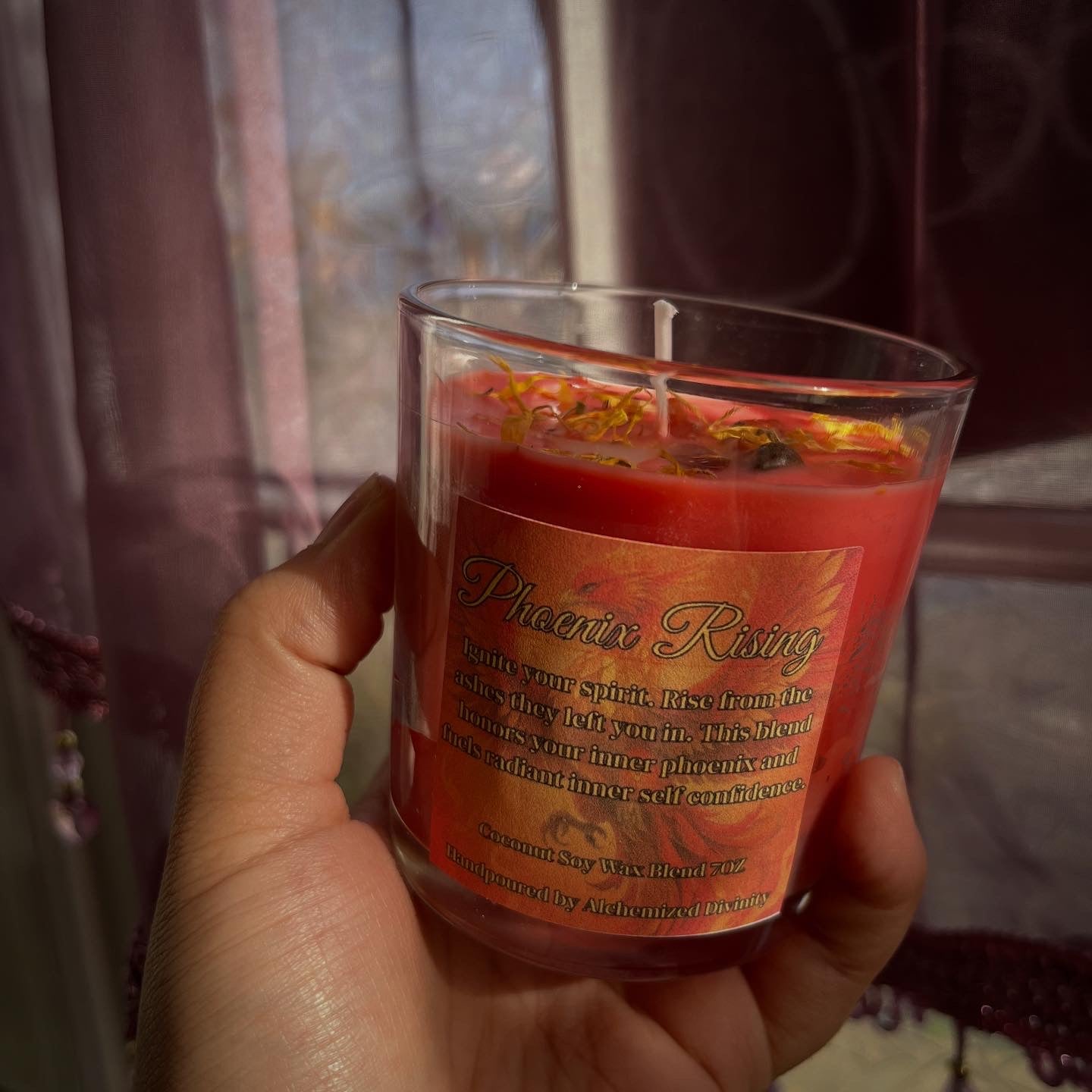 Phoenix Rising Candle