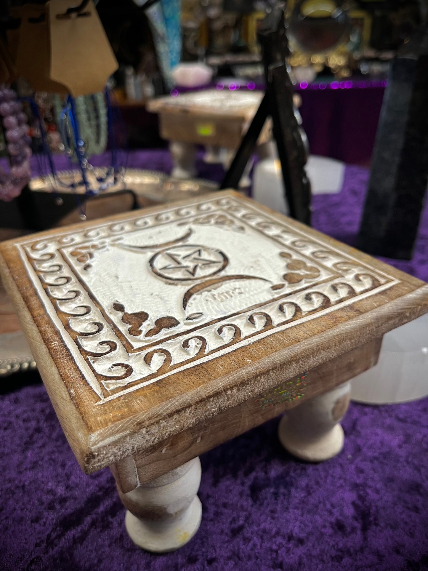 Triple Moon/Pentacle Altar Tile Table