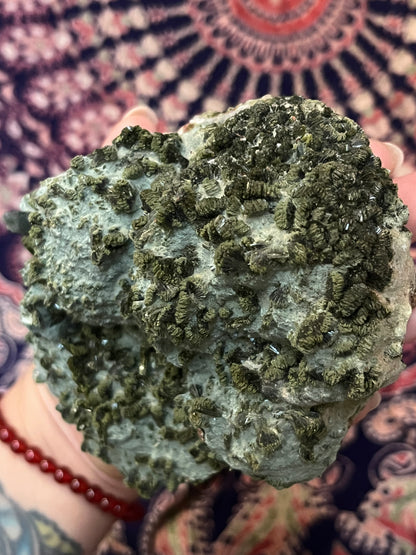 Epidote on the Matrix w/Clear Quartz #1