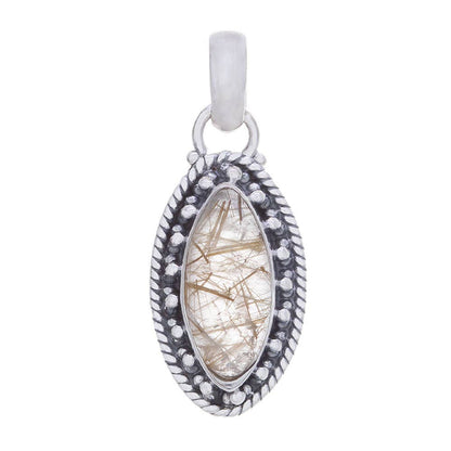 Gold Rutilated Quartz Pendant