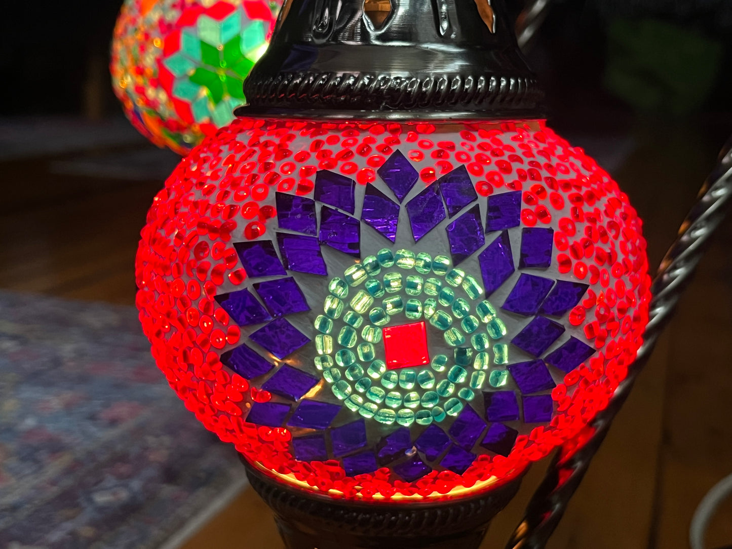 Handmade Turkish Mosaic Lamp 14.5”