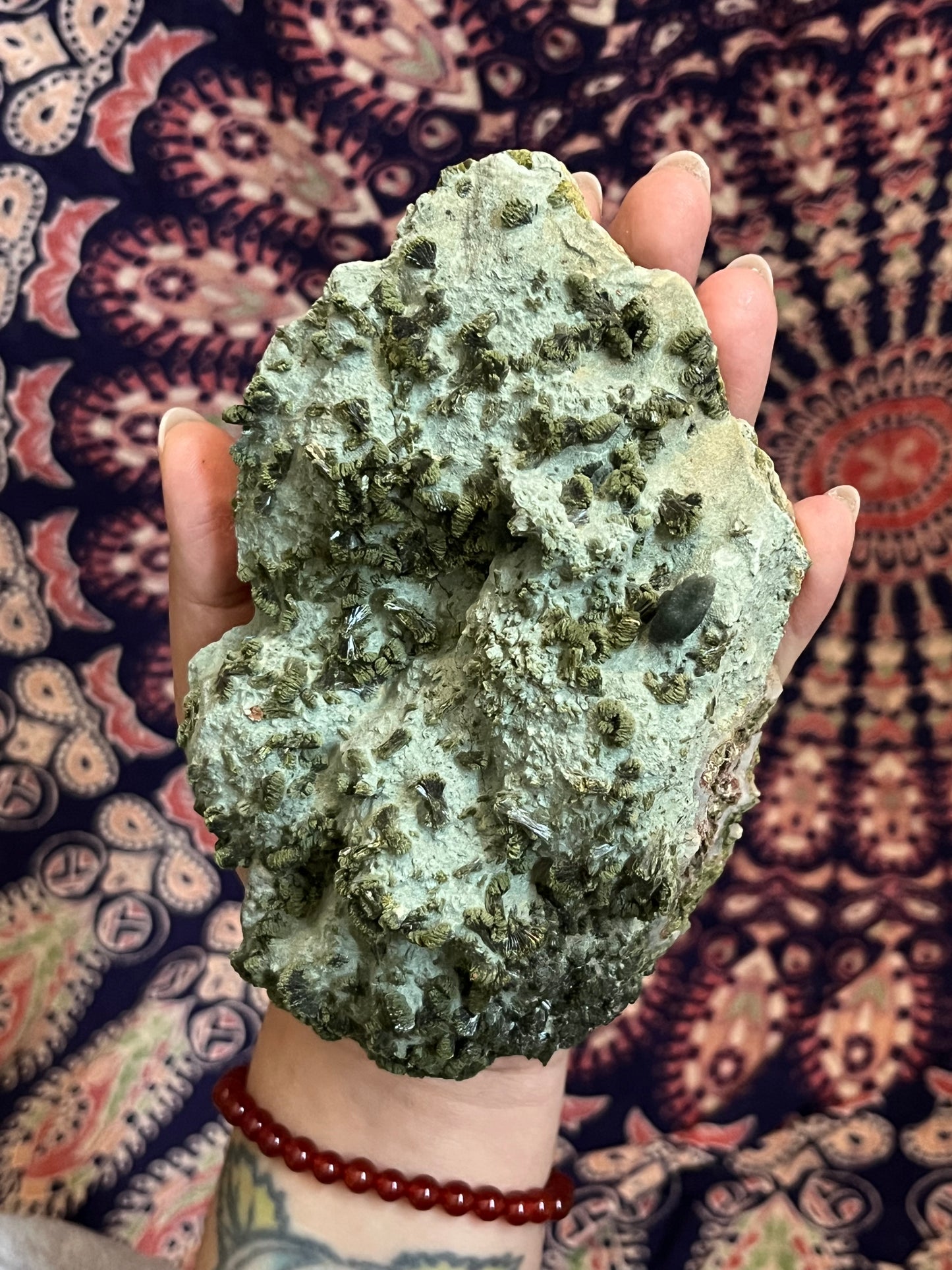 Epidote on the Matrix w/Clear Quartz #1