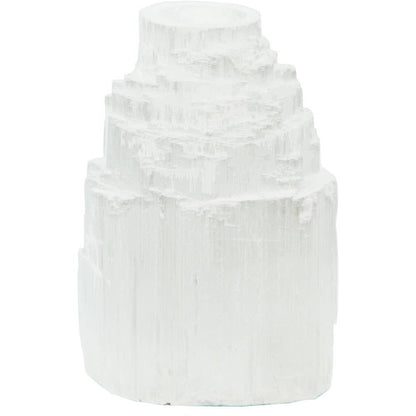 Mini Candle Holder Iceberg White Selenite (Each)