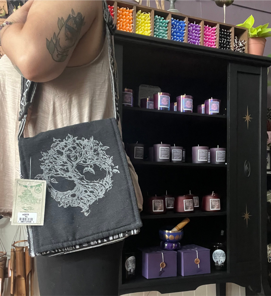Crossbody With Flap Closure / Tree Of Life