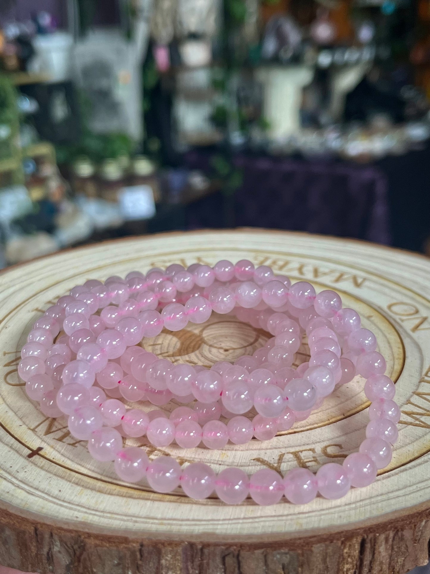 Rose Quartz (6mm) Bead Bracelet