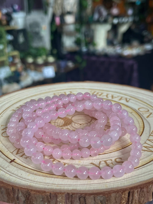 Rose Quartz (6mm) Bead Bracelet