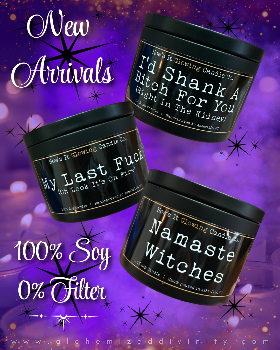 “Our Friendship Is Like This Candle” Tin Candle 8oz - Black Vanilla Coral