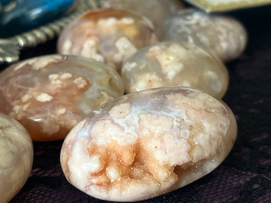 Flower Agate Palmstones