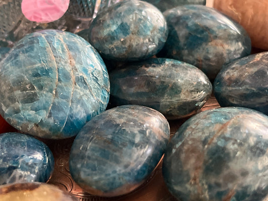 Blue Apatite Palmstones