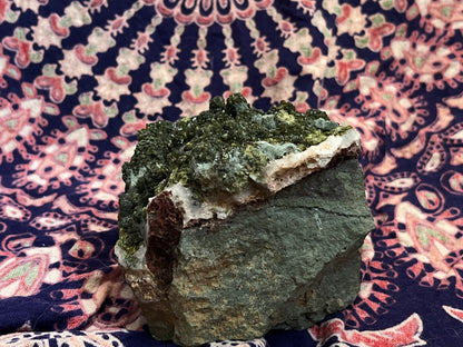 Epidote on the Matrix w/ Clear Quartz #3