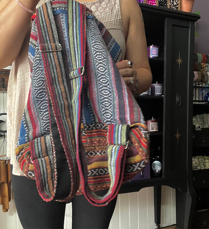 Boho Striped Backpack