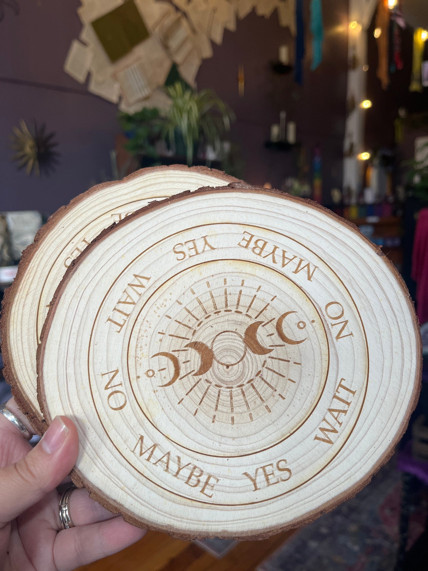 Engraved Moon Phase Pendulum Board