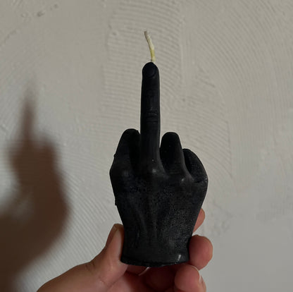 Middle Finger Black Candle- F*ck Off Vibes