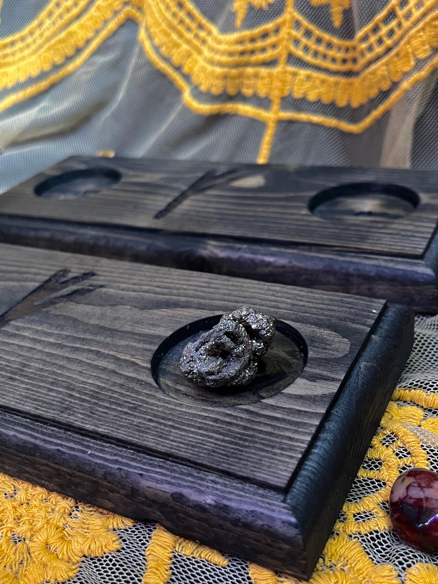 Rune Tealight Candle Holder: Fehu-Abundance, Prosperity, Vitality