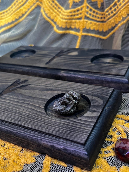 Rune Tealight Candle Holder: Fehu-Abundance, Prosperity, Vitality