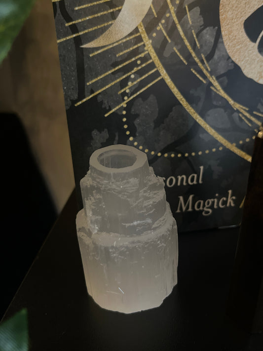 Selenite Chime Candle Holder