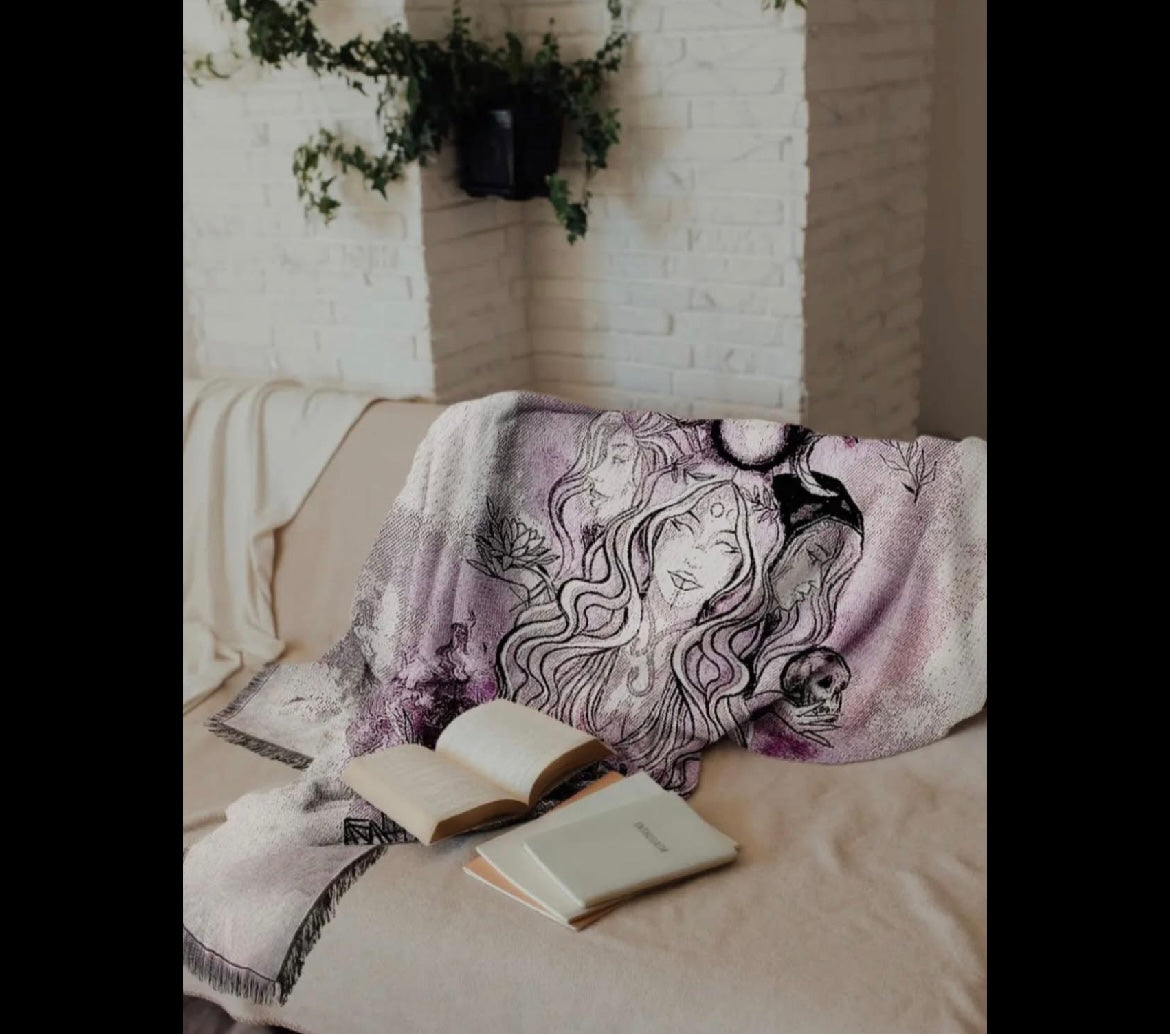 Tripe Goddess Throw Blanket