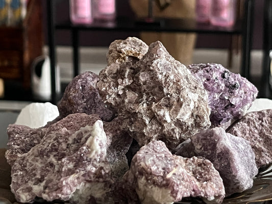 Lepidolite Raw Rough Chunks