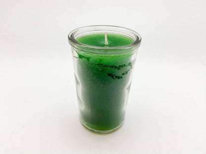 Green 2 Day Candle - grounding, fertility, luck & abundance